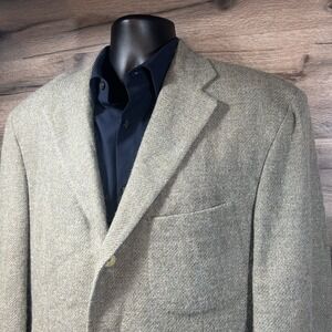 Vintage Ralph Lauren Polo Herringbone Blazer Sports Coat Wool Tweed 42 S